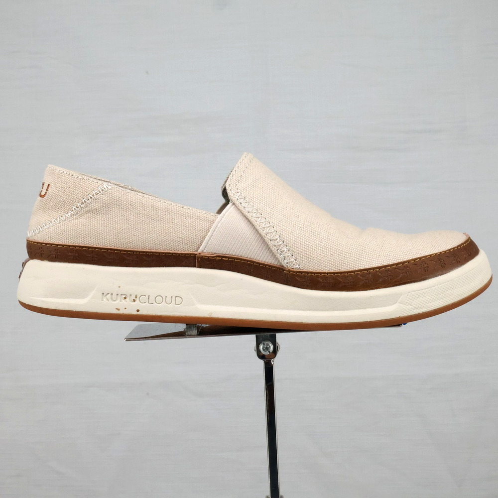Kuru Shoes Womens 6 M Beige Canvas Roam Alta Slip On Sneakers Loafers Flats - Picture 12 of 14